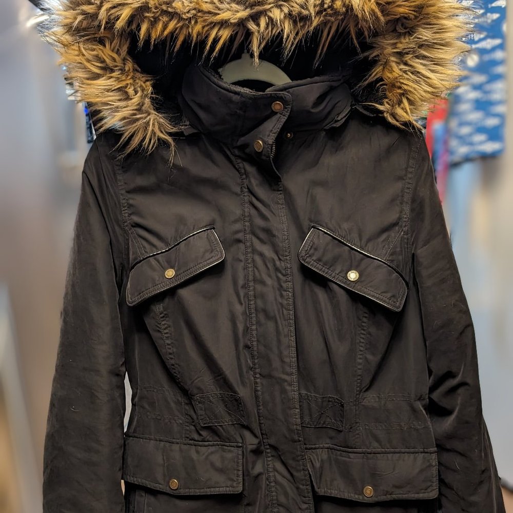 Ralph Lauren Women's Faux Fur Hood Jacket Parka Size Large